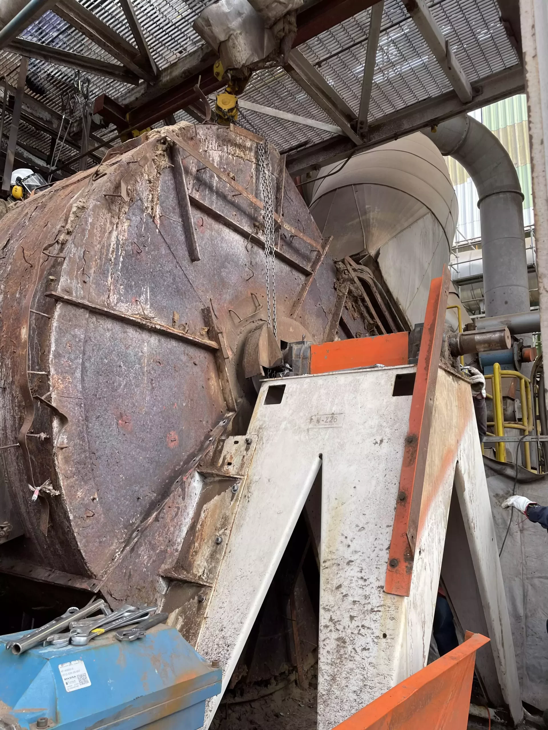 Fabricación y Cambio de Ventiladores Z41 y Z26 de proceso Planta Mapal Masisa