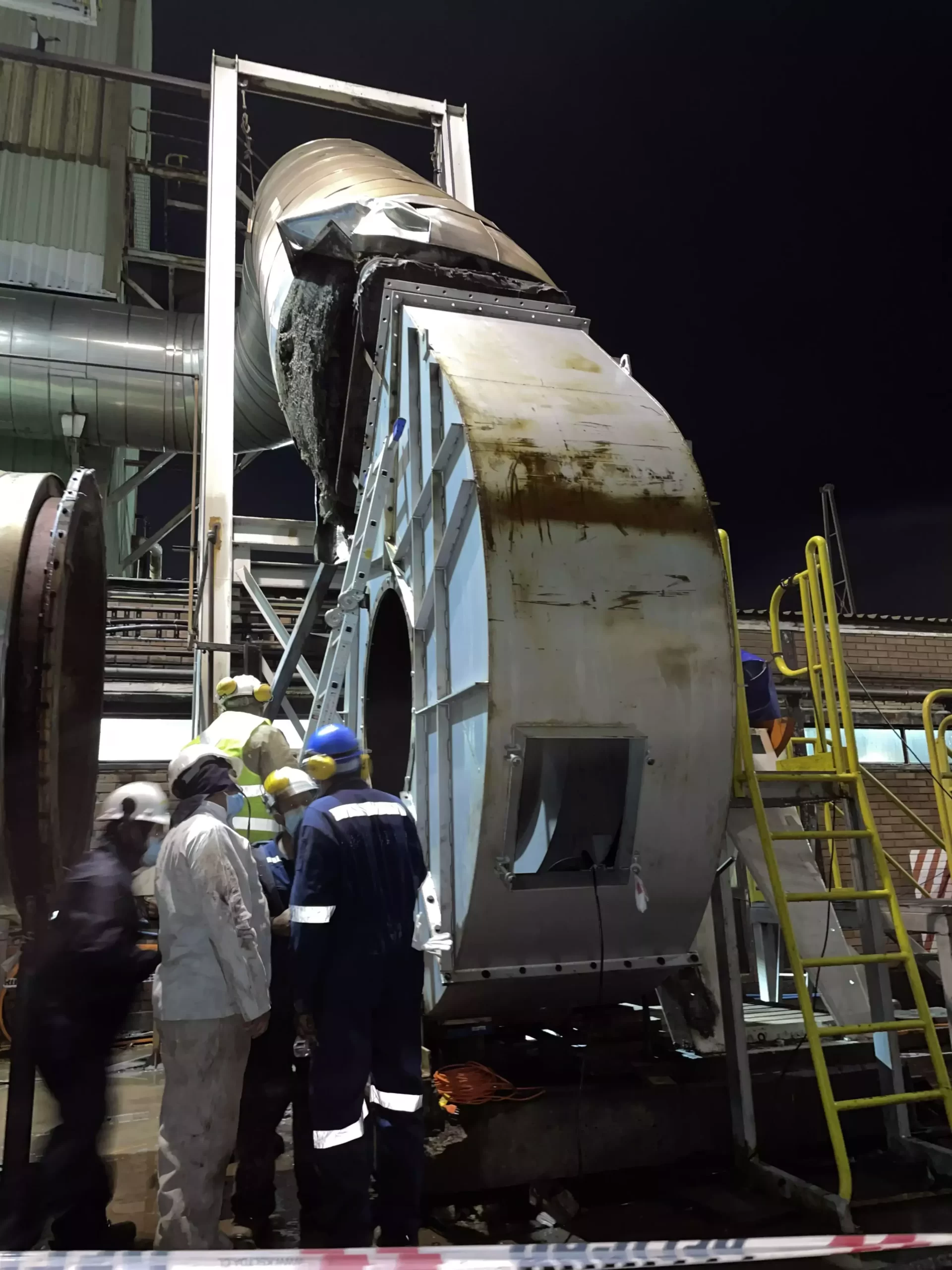 Fabricación y Cambio de Ventiladores Z41 y Z26 de proceso Planta Mapal Masisa